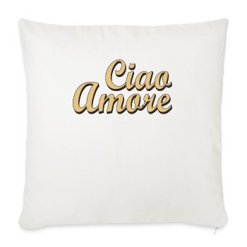 Ciao Amore - Sofa pillowcase 17,3'' x 17,3'' (45 x 45 cm) - natural white - Front