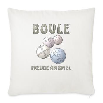 BOULE FREUDE AM SPIEL - Sofakissenbezug 45 x 45 cm - Naturweiß  - Vorne
