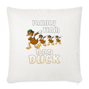 FAMILY TEAM DAD DUCK - Sofa pillowcase 17,3'' x 17,3'' (45 x 45 cm) - natural white - Front