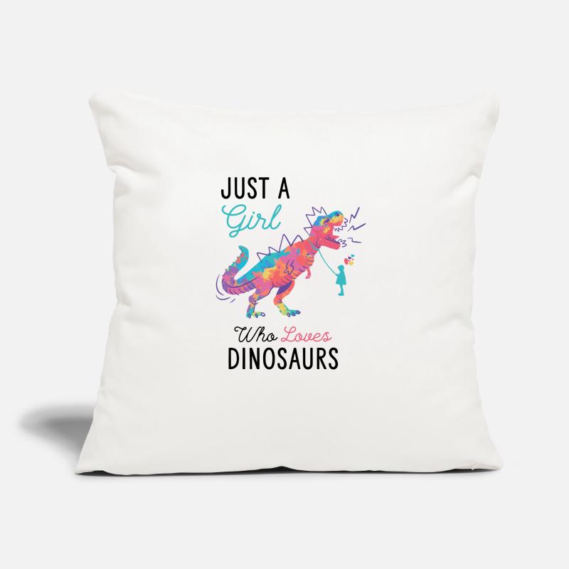 Nur ein Mädchen, das Dinosaurier liebt Dinosaurier Geschenkidee Sofakissenbezug 45 x 45 cm
