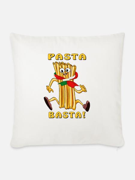 PASTA BASTA - Sofakissenbezug 45 x 45 cm - Naturweiß