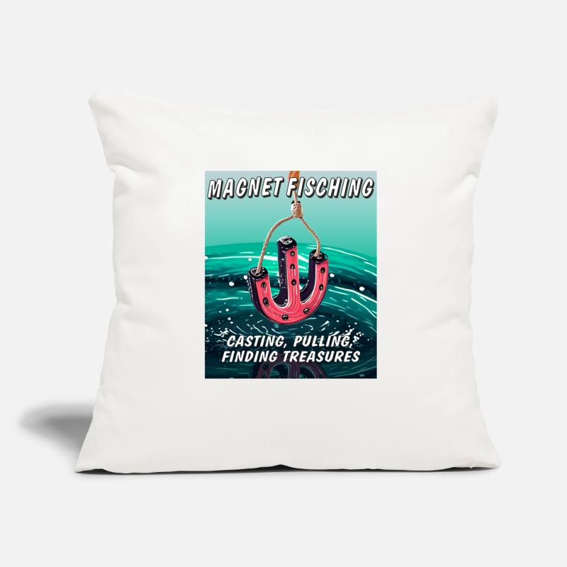 AIMANT FISCHING CASTING PULLING FINDING TREASU Housse de coussin décorative 45 x 45 cm