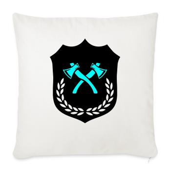 Armoiries Hache Haches - Housse de coussin décorative 45 x 45 cm - blanc nature - Devant