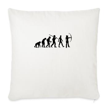 Femmes Tir à l’Arc Fléchet évolution - Housse de coussin décorative 45 x 45 cm - blanc nature - Devant