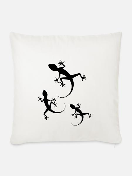 Geko - Sofakissenbezug 45 x 45 cm - Naturweiß
