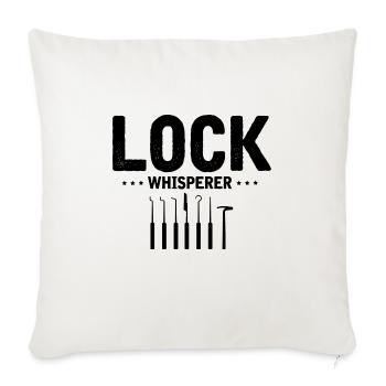 Schloss Flüsterer Technicien de verrouillage Conception - Housse de coussin décorative 45 x 45 cm - blanc nature - Devant