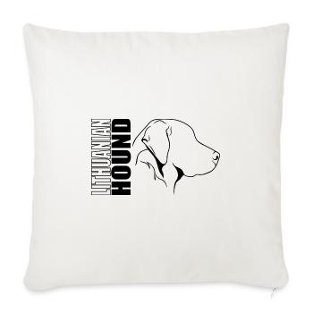 Profil de chien courant lituanien Chiens de chasse Chiens Wilsigns - Housse de coussin décorative 45 x 45 cm - blanc nature - Devant