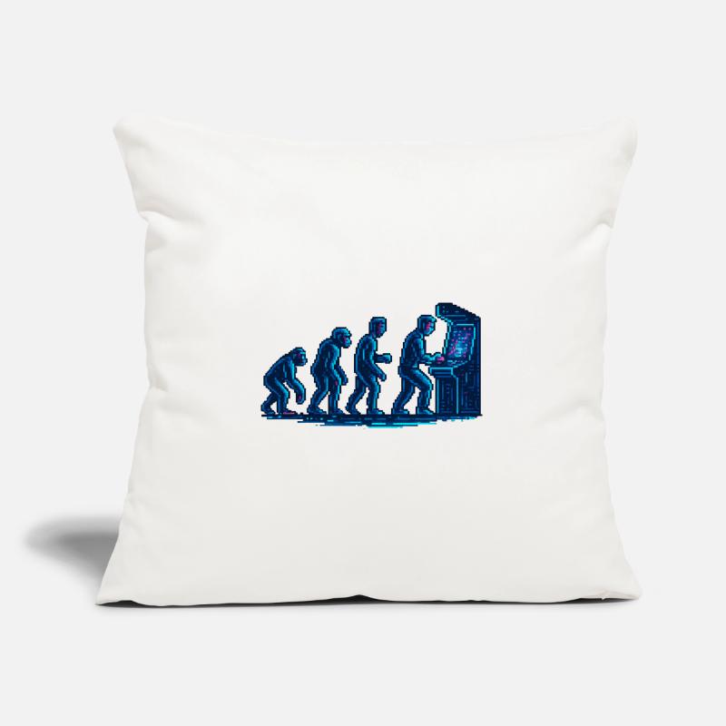 Évolution vers l’arcade rétro Housse de coussin décorative 45 x 45 cm