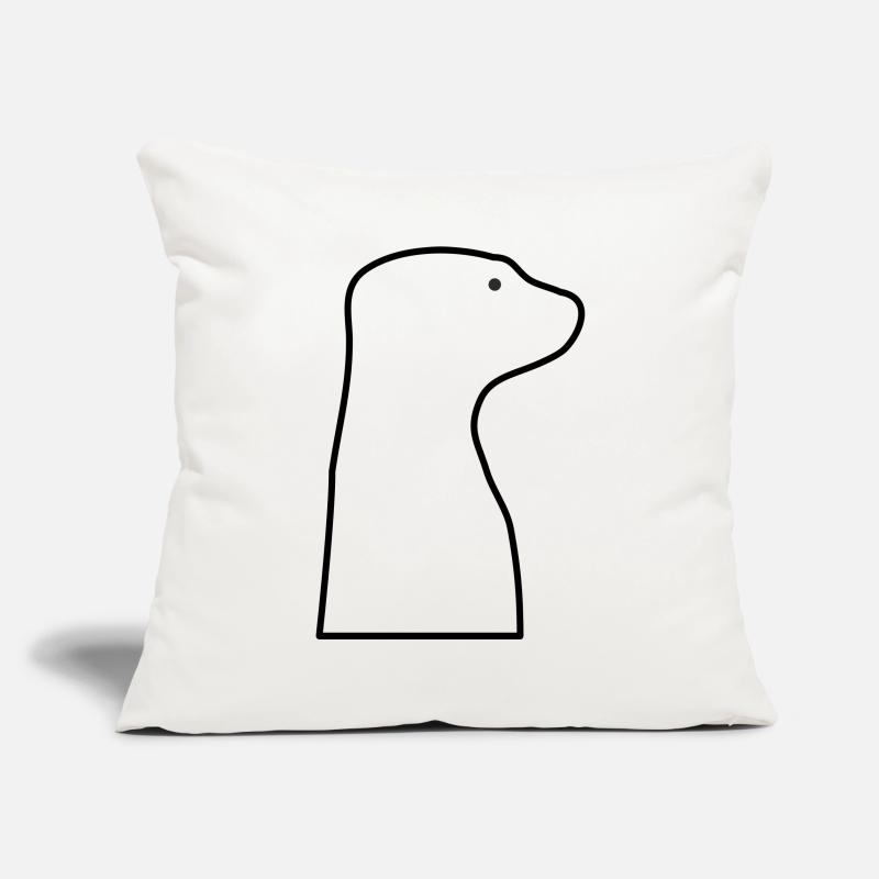 Suricate Housse de coussin décorative 45 x 45 cm