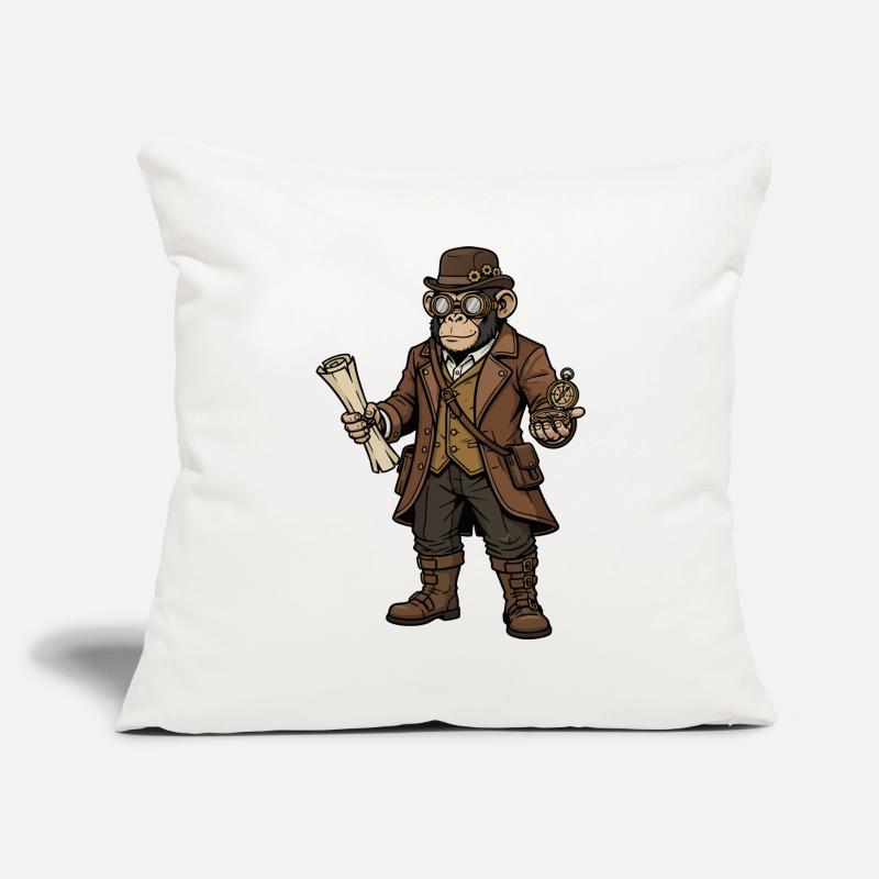 Monkey Explorer Steampunk Retro Adventure Sofa pillowcase 17,3'' x 17,3'' (45 x 45 cm)