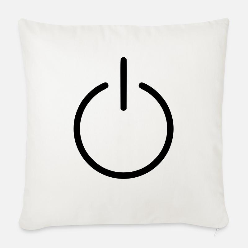 power button - Sofakissenbezug 45 x 45 cm - Naturweiß 
