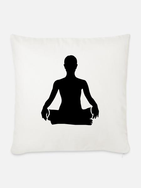 Meditation - Sofakissenbezug 45 x 45 cm - Naturweiß