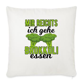 Brokkoli - Sofakissenbezug 45 x 45 cm - Naturweiß  - Vorne