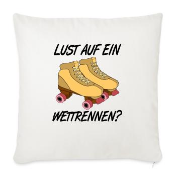 Rollschuhe - Sofakissenbezug 45 x 45 cm - Naturweiß  - Vorne