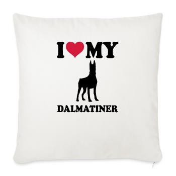Doberman - Sofa pillowcase 17,3'' x 17,3'' (45 x 45 cm) - natural white - Front