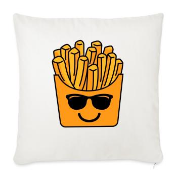 French fries cool - Sofa pillowcase 17,3'' x 17,3'' (45 x 45 cm) - natural white - Front