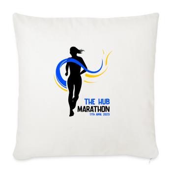 Marathon 17. April 2023 im Hub of the Universe - Sofakissenbezug 45 x 45 cm - Naturweiß  - Vorne
