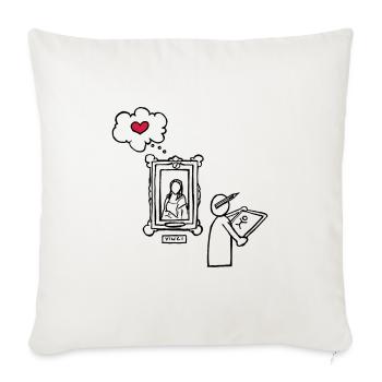 I love arts - Sofa pillowcase 17,3'' x 17,3'' (45 x 45 cm) - natural white - Front