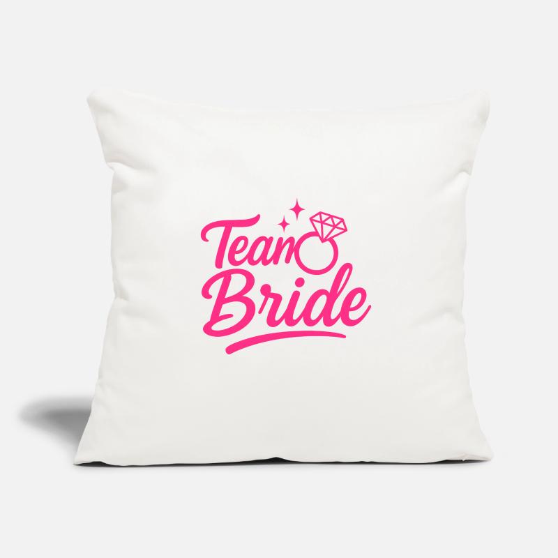 Team Bride Pink Ring Script Sofakissenbezug 45 x 45 cm