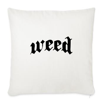 WEED LOGO MARY JANE CANNABIS - Sofa pillowcase 17,3'' x 17,3'' (45 x 45 cm) - natural white - Front