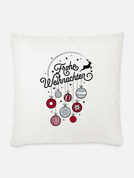 Frohe Weihnachten Ugly Christmas Sweater Geschenk - Sofakissenbezug 45 x 45 cm - Naturweiß
