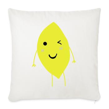 Winking Lemon - Sofa pillowcase 17,3'' x 17,3'' (45 x 45 cm) - natural white - Front