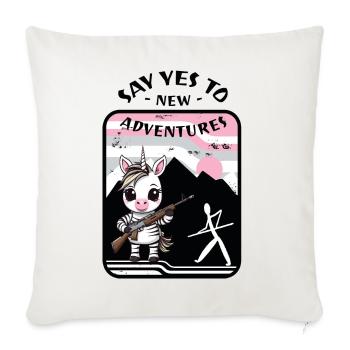 Zebra Unicorn - Sofa pillowcase 17,3'' x 17,3'' (45 x 45 cm) - natural white - Front