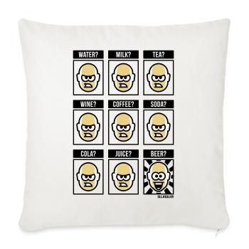 Nothing Beats A Beer! (Beer Drinker Funny POS 3C) - Sofa pillowcase 17,3'' x 17,3'' (45 x 45 cm) - natural white - Front