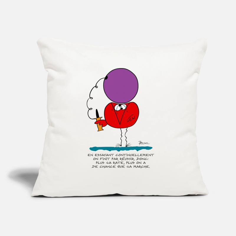By continually trying... Sofa pillowcase 17,3'' x 17,3'' (45 x 45 cm)