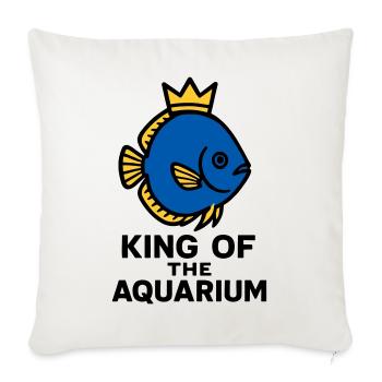 The King of the Aquarium Crowned Discus Fish - Sofa pillowcase 17,3'' x 17,3'' (45 x 45 cm) - natural white - Front