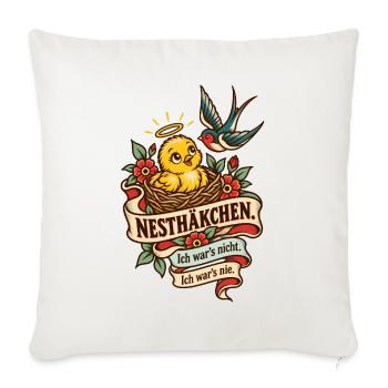 Nesthäkchen Ich wars nicht - Sofakissenbezug 45 x 45 cm - Naturweiß  - Vorne