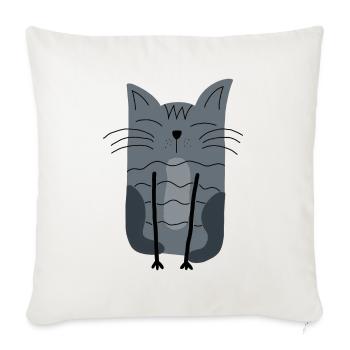 Scandinave Cat Cat Lover - Housse de coussin décorative 45 x 45 cm - blanc nature - Devant