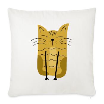 Scandinave Cat Cat Lover - Housse de coussin décorative 45 x 45 cm - blanc nature - Devant