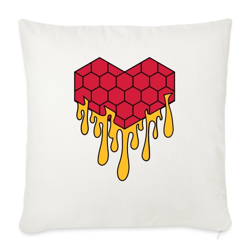 Honey heart cuore miele radeo - Copricuscino per divano, 45 x 45 cm