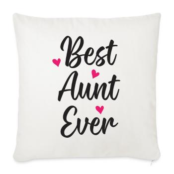 Best Aunt Ever - Sofa pillowcase 17,3'' x 17,3'' (45 x 45 cm) - natural white - Front