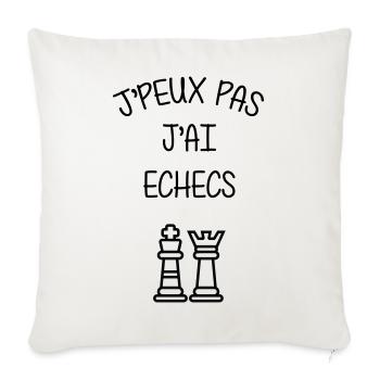 I Can't I Have Chess Humor Club - Sofa pillowcase 17,3'' x 17,3'' (45 x 45 cm) - natural white - Front