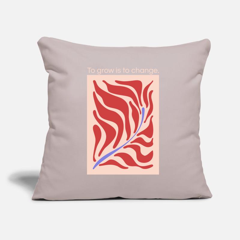 Growth through change – leaf shape pattern Sofa pillowcase 17,3'' x 17,3'' (45 x 45 cm)