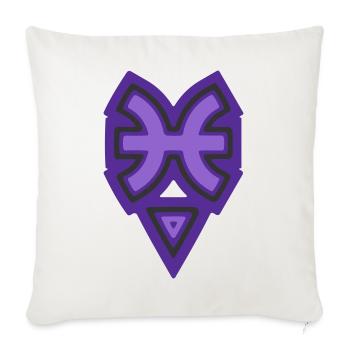 Zodiac Tribal Pisces and Water - Sofa pillowcase 17,3'' x 17,3'' (45 x 45 cm) - natural white - Front
