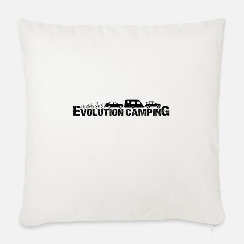 Camping - Sofakissenbezug 45 x 45 cm - Naturweiß 