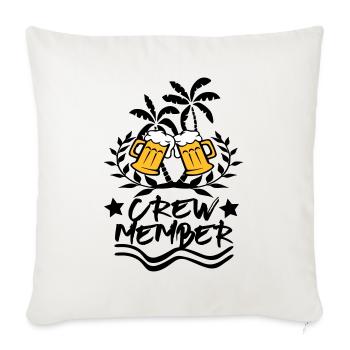 Crew Member / Party Design - Sofa pillowcase 17,3'' x 17,3'' (45 x 45 cm) - natural white - Front