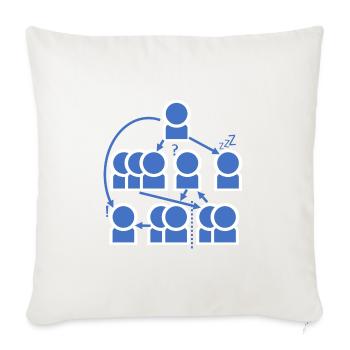 Crazy organization chart - all right? - Sofa pillowcase 17,3'' x 17,3'' (45 x 45 cm) - natural white - Front