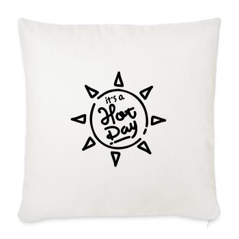 VACANCES D’ÉTÉ UN VOYAGE D’UNE JOURNÉE CHAUDE EN DISANT MOTIF - Housse de coussin décorative 45 x 45 cm - blanc nature - Devant