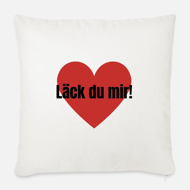 Läck du mir! - Sofakissenbezug 45 x 45 cm - Naturweiß 