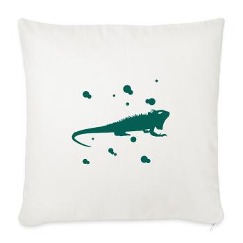 Bearded dragon - amphibian animal - Sofa pillowcase 17,3'' x 17,3'' (45 x 45 cm) - natural white - Front