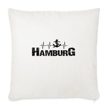 Hamburg - Sofakissenbezug 45 x 45 cm - Naturweiß  - Vorne