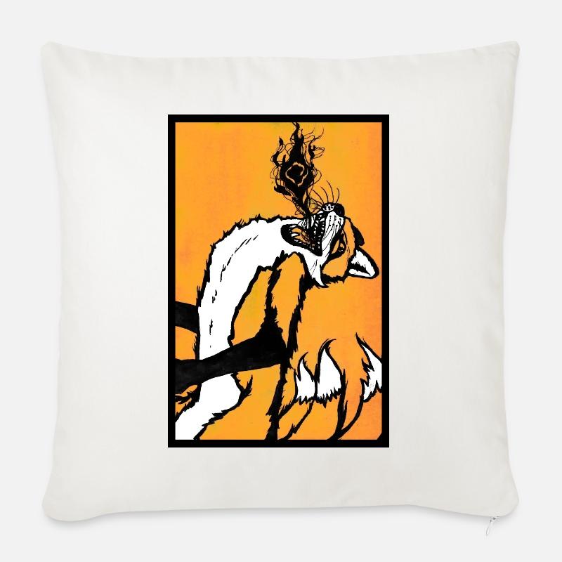 Kitsunefire - Sofakissenbezug 45 x 45 cm - Naturweiß 