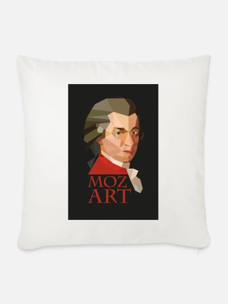 Mozart - Sofakissenbezug 45 x 45 cm - Naturweiß