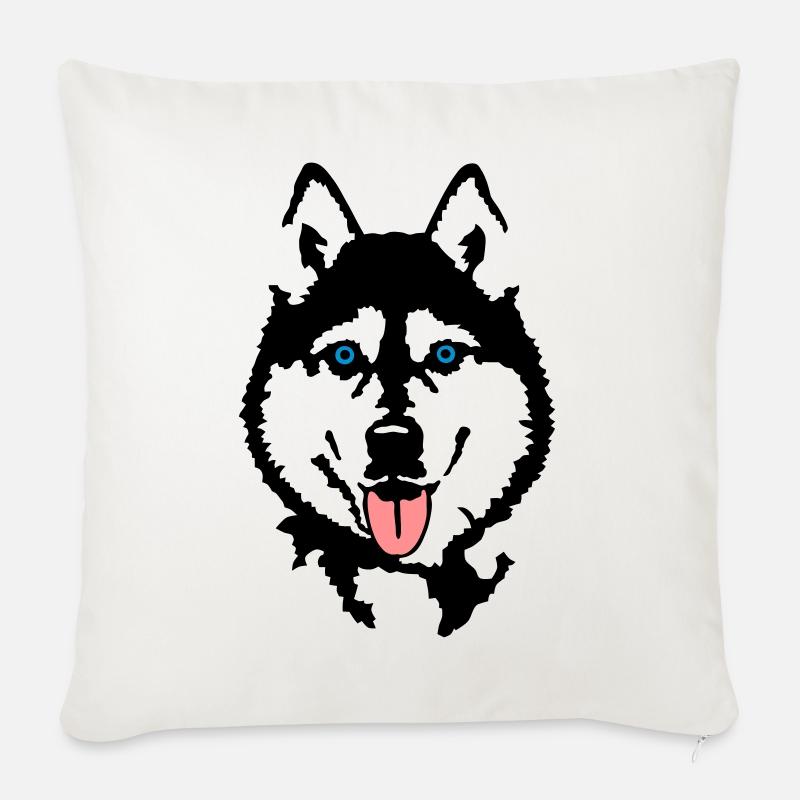 Husky - Sofakissenbezug 45 x 45 cm - Naturweiß