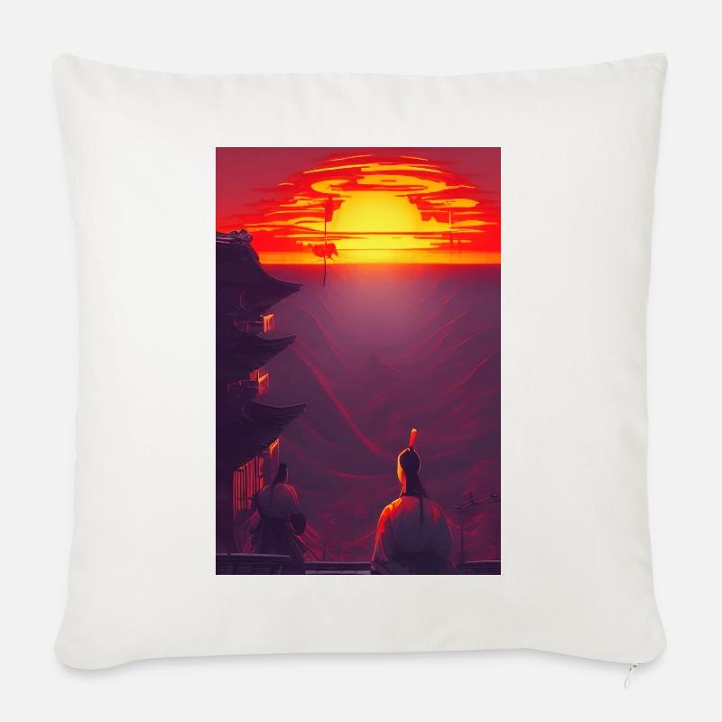 Samurai 3 - Sofakissenbezug 45 x 45 cm - Naturweiß
