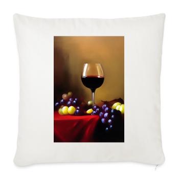 Wine drinkers - Sofa pillowcase 17,3'' x 17,3'' (45 x 45 cm) - natural white - Front